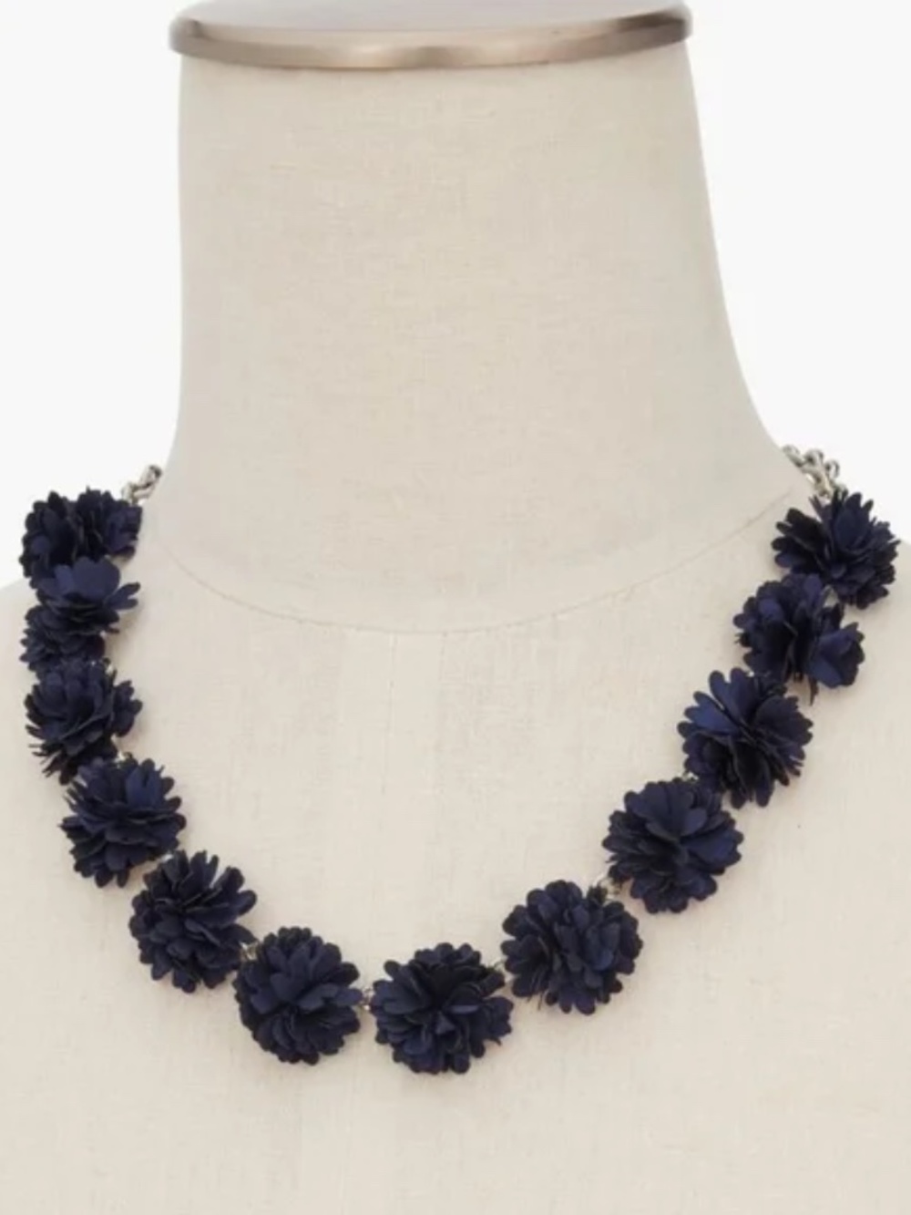 Talbots Midnight Blue Flower Necklace